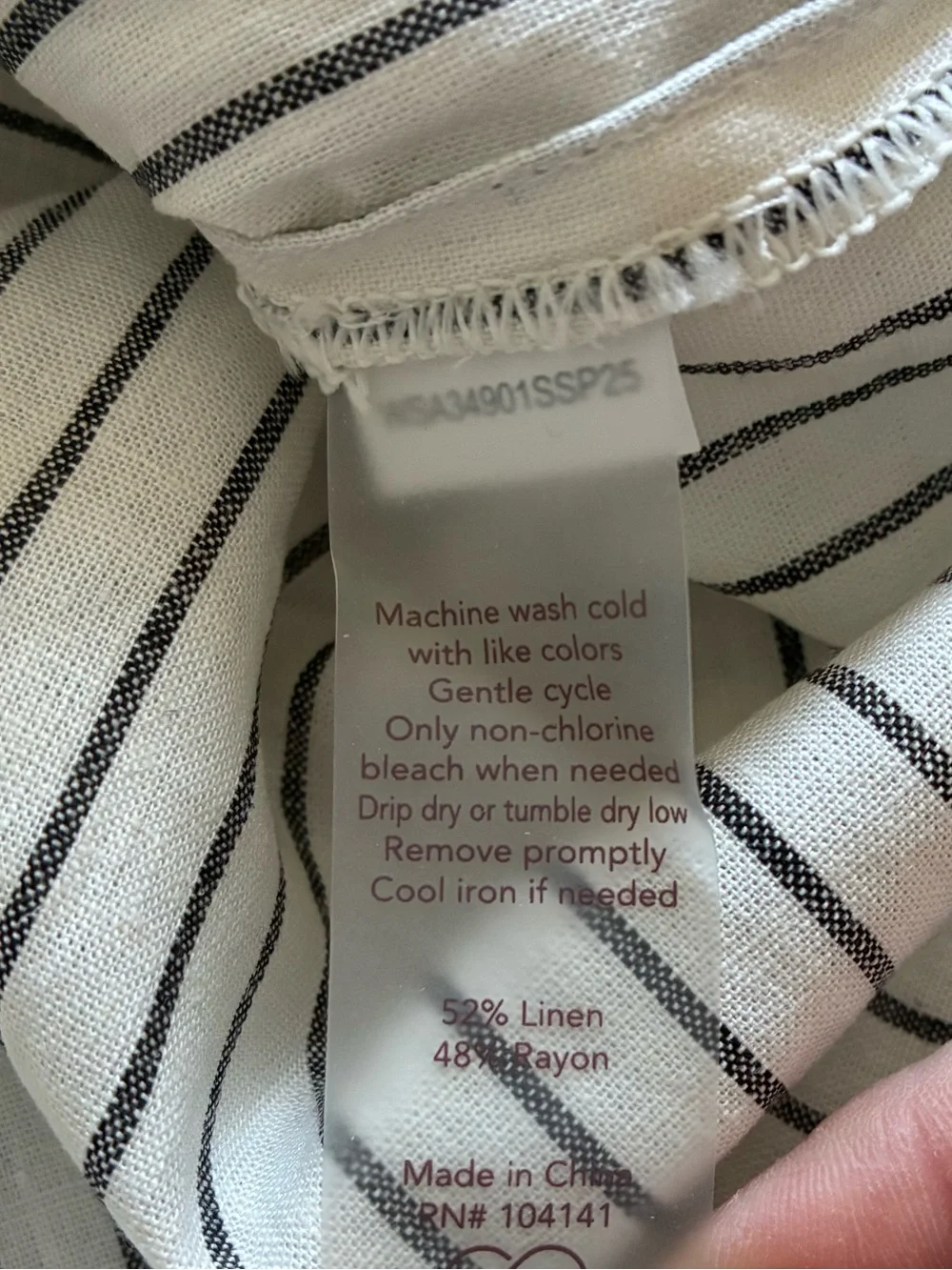 Calia Swim Coverup Dress Yucatan Stripe Ivory Linen Blend Button Down NWT Medium - Picture 13 of 15
